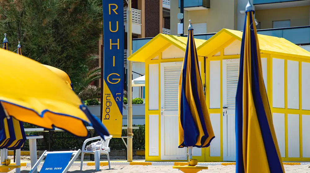 Hotel Ruhig - Cabine Spiaggia Privata